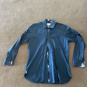 Ted Baker Men's Teal Casual Button Down Shirt